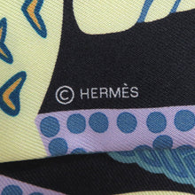 Load image into Gallery viewer, HERMES Twilly Armor Fantasy Marine/Mauve/Jaune Silk100%
