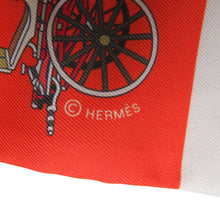 Load image into Gallery viewer, HERMES Twilly Elaborate carriage Voitures Exquises Orange/Beige/Khaki Silk100%
