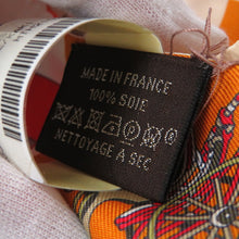 Load image into Gallery viewer, HERMES Twilly Elaborate carriage Voitures Exquises Orange/Beige/Khaki Silk100%
