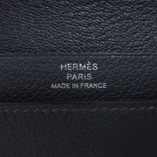 将图像加载到图库查看器中，HERMES Card Case RMS Blue Nuit Evercolor
