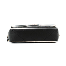 将图像加载到图库查看器中，CHANEL Matelasse ChainClutch Bag Black/WhiteAP4516 Lambskin
