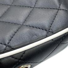 将图像加载到图库查看器中，CHANEL Matelasse ChainClutch Bag Black/WhiteAP4516 Lambskin

