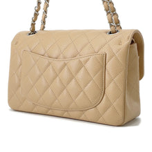 将图像加载到图库查看器中，CHANEL Matelasse W Flap ChainShoulder Bag BeigeA01113 Caviar Leather Size 23
