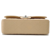 将图像加载到图库查看器中，CHANEL Matelasse W Flap ChainShoulder Bag BeigeA01113 Caviar Leather Size 23
