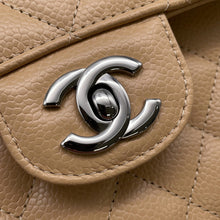 Load image into Gallery viewer, CHANEL Matelasse W Flap ChainShoulder Bag BeigeA01113 Caviar Leather Size 23
