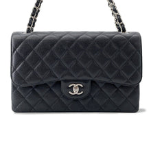 Load image into Gallery viewer, CHANEL Jumbo Matelasse Double Flap Shoulder Bag BlackA58600 Caviar Leather Size 30
