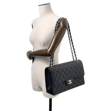 Load image into Gallery viewer, CHANEL Jumbo Matelasse Double Flap Shoulder Bag BlackA58600 Caviar Leather Size 30
