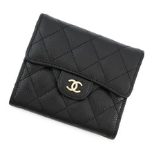 Load image into Gallery viewer, CHANEL Matelasse Classic Small Flap Wallet BlackAP0231 Caviar Leather
