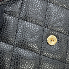 将图像加载到图库查看器中，CHANEL Matelasse Classic Small Flap Wallet BlackAP0231 Caviar Leather
