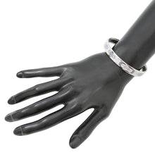 将图像加载到图库查看器中，HERMES Enamel Bracelet Extra Fun Gran Apara Size PM White/Navy Enamel Metal
