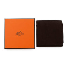 将图像加载到图库查看器中，HERMES Enamel Bracelet Extra Fun Gran Apara Size PM White/Navy Enamel Metal
