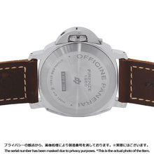 将图像加载到图库查看器中，PANERAI Luminor Marina Logo Acciaio W44mm Stainless Steel Leather White DialPAM00660
