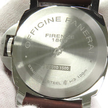 将图像加载到图库查看器中，PANERAI Luminor Marina Logo Acciaio W44mm Stainless Steel Leather White DialPAM00660
