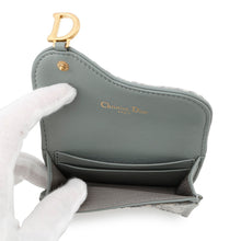 将图像加载到图库查看器中，Dior Oblique Saddle Bloom Card Holder GrayS5611CTZQ Canvas/Leather
