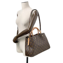 将图像加载到图库查看器中，LOUIS VUITTON Montaigne Brown/BordeauxM41056 Monogram Size MM
