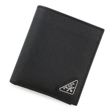 Load image into Gallery viewer, PRADA Saffiano Leather Triangle Bifold Wallet Black2M0008 Leather
