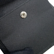 将图像加载到图库查看器中，PRADA Saffiano Leather Triangle Bifold Wallet Black2M0008 Leather
