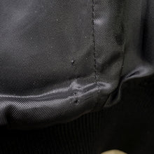 将图像加载到图库查看器中，CELINE Leather Stadium Jacket Size 48 Black/White2V56D896C Wool 90% Nylon 10% Leather: Sheep Leather
