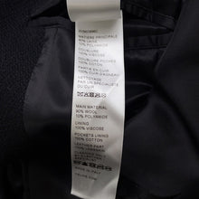 将图像加载到图库查看器中，CELINE Leather Stadium Jacket Size 48 Black/White2V56D896C Wool 90% Nylon 10% Leather: Sheep Leather
