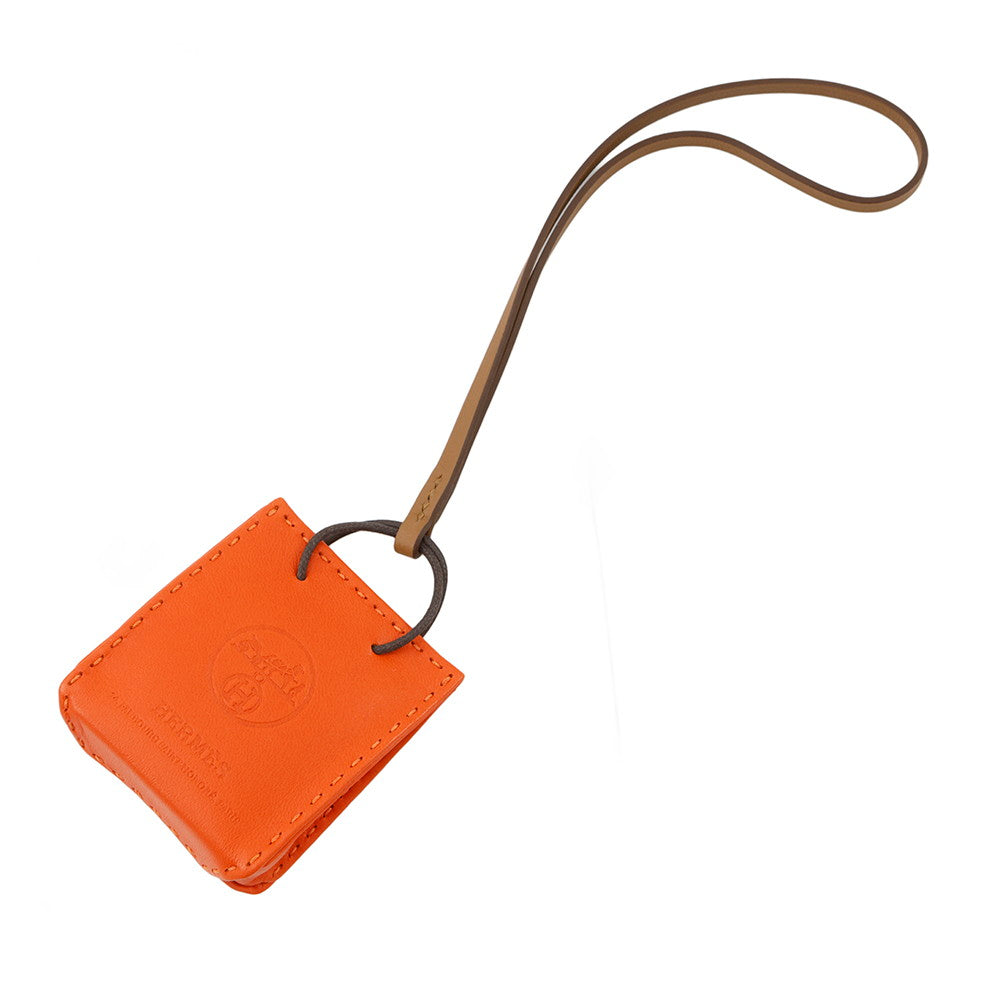 HERMES Sac Orange Feu/Gold Swift Leather