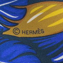 Load image into Gallery viewer, HERMES Twilly Danse Pacifique Dance Pacific Blue Nuit/Jaune Vif/Black Silk100%

