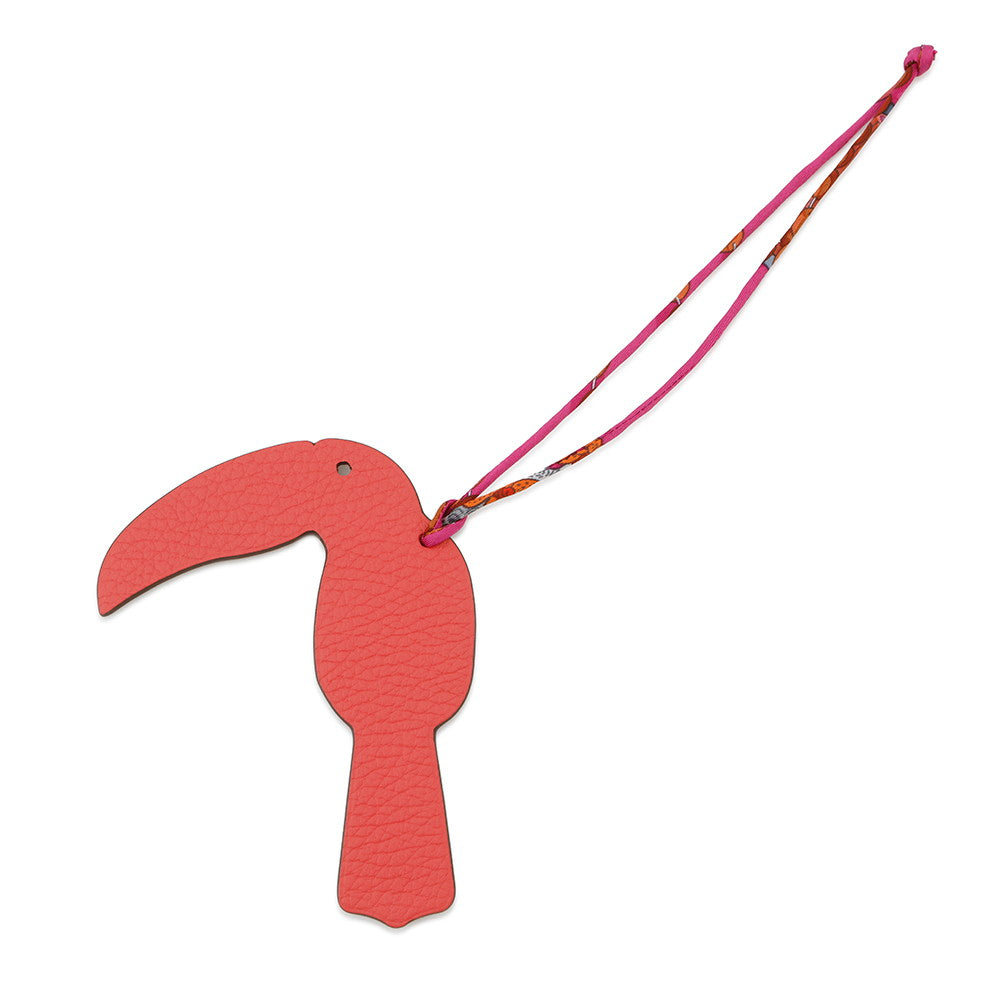 HERMES Toucan Petit H Rouge/Beige Taurillon Clemence Chevre Myzore Goatskin