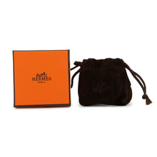 将图像加载到图库查看器中，HERMES ScarfRing Porte Bonheur Maron Halzan Lambskin Silk100%
