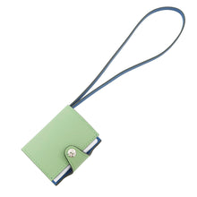Load image into Gallery viewer, HERMES Ulysses Bag Charm Vert Cricket/Blue France Evercolor
