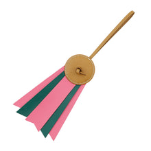 Load image into Gallery viewer, HERMES Paddock Flat Bag Charm Natural Sable/Rose Azalee/Malachite Vache Hunter Leather Lambskin
