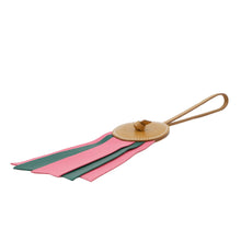 Load image into Gallery viewer, HERMES Paddock Flat Bag Charm Natural Sable/Rose Azalee/Malachite Vache Hunter Leather Lambskin
