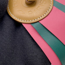 Load image into Gallery viewer, HERMES Paddock Flat Bag Charm Natural Sable/Rose Azalee/Malachite Vache Hunter Leather Lambskin
