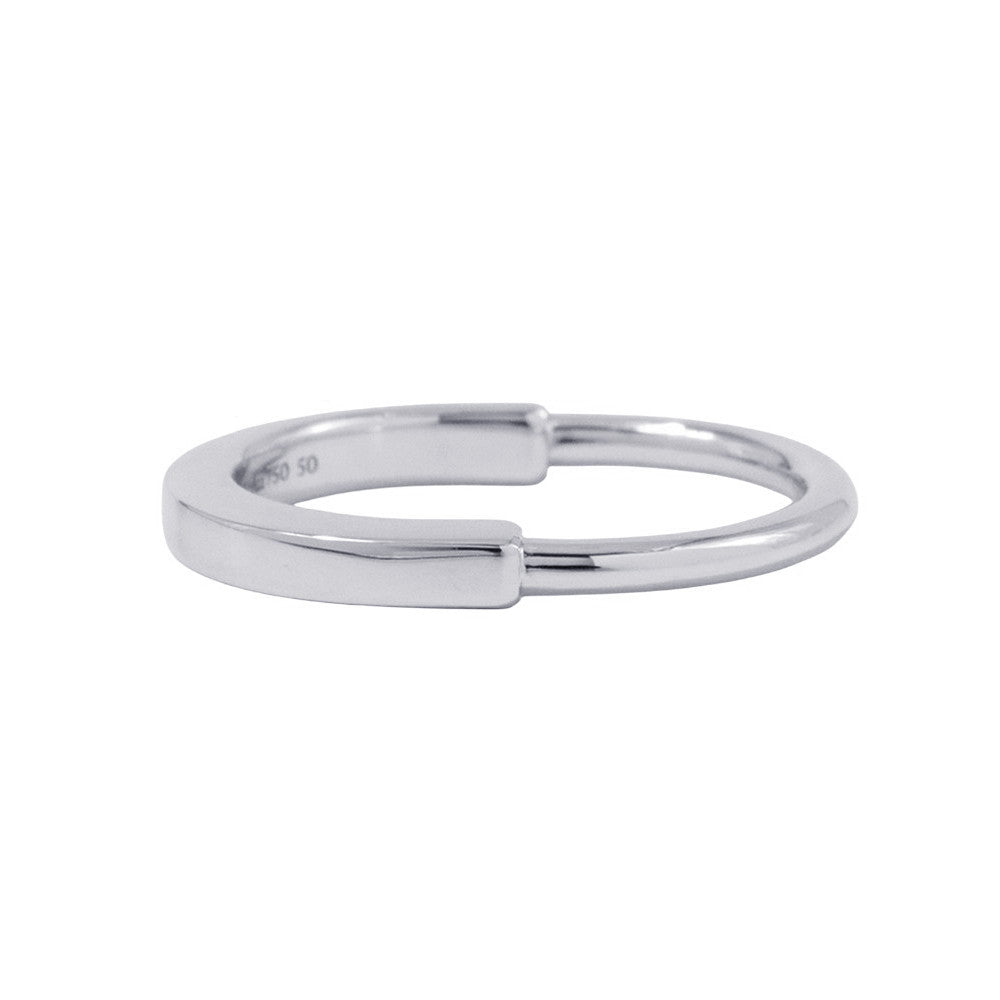 TIFFANY&Co. Padlock Ring Size 50/#1772346777 18K White Gold