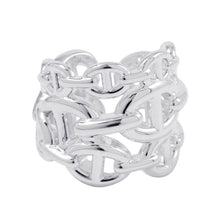 将图像加载到图库查看器中，HERMES Chaine d&#39;Ancre Anchene Ring Size GM/50/#10 SV925
