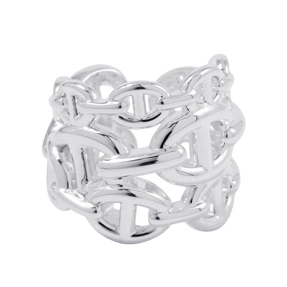 HERMES Chaine d'Ancre Anchene Ring Size GM/50/#10 SV925
