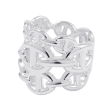 将图像加载到图库查看器中，HERMES Chaine d&#39;Ancre Anchene Ring Size GM/50/#10 SV925
