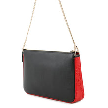 将图像加载到图库查看器中，Christian Louboutin Rubira ChainShoulder Bag Black/Red1225230 Calf Leather Size Calf Leather
