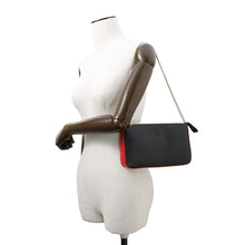 将图像加载到图库查看器中，Christian Louboutin Rubira ChainShoulder Bag Black/Red1225230 Calf Leather Size Calf Leather
