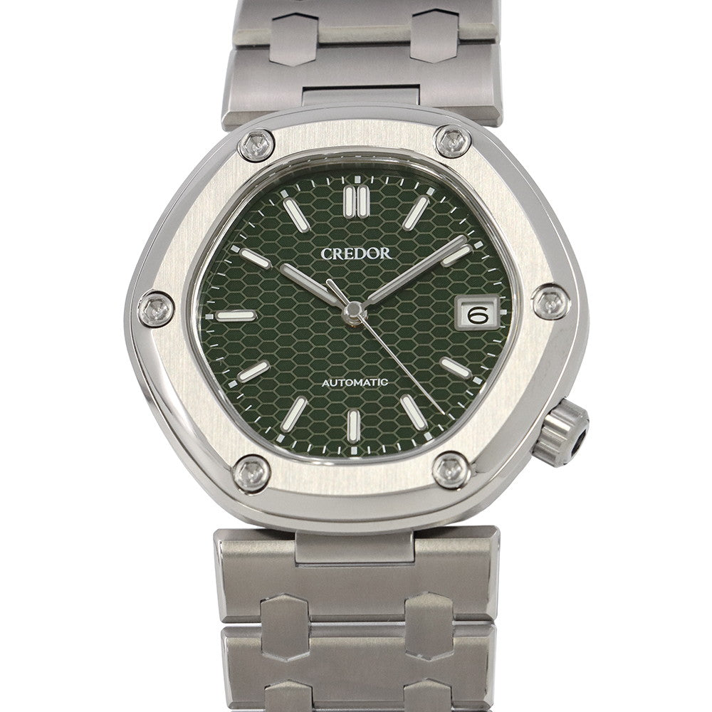 SEIKO CREDOR Locomotive W38.8mm Bright titanium Green DialGCCR997
