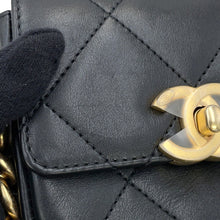 将图像加载到图库查看器中，CHANEL MatelasseFlap Bag ChainShoulder Bag BlackAS2833 Calf Leather Size Mini
