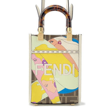 将图像加载到图库查看器中，FENDI Sunshine Shopper 2-Way Shoulder Bag in collaboration with Antonio Lopez Brown/Multicolor8BS051 PVC Leather
