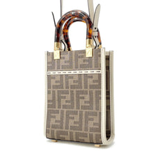 将图像加载到图库查看器中，FENDI Sunshine Shopper 2-Way Shoulder Bag in collaboration with Antonio Lopez Brown/Multicolor8BS051 PVC Leather
