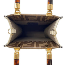 将图像加载到图库查看器中，FENDI Sunshine Shopper 2-Way Shoulder Bag in collaboration with Antonio Lopez Brown/Multicolor8BS051 PVC Leather
