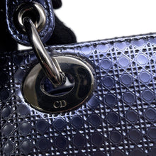 Load image into Gallery viewer, Dior Lady Dior 2WAY Handbag MetalicPurple Leather Size Medium
