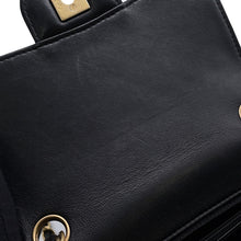 Load image into Gallery viewer, CHANEL Chevron Mini ChainShoulder Bag BlackA35200 Lambskin Size 18
