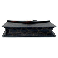 将图像加载到图库查看器中，CELINE CELINE Chain Wallet Black/Brown10F822CZT PVC/Leather
