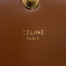 将图像加载到图库查看器中，CELINE CELINE Chain Wallet Black/Brown10F822CZT PVC/Leather
