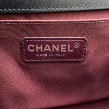 Load image into Gallery viewer, CHANEL Boy Chanel ChainShoulder Bag Black Velour Size 25
