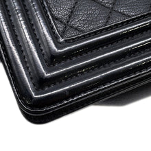 Load image into Gallery viewer, CHANEL Boy Chanel ChainShoulder Bag BlackA92193 Lambskin Patent Leather Size Large

