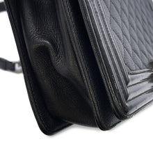 Load image into Gallery viewer, CHANEL Boy Chanel ChainShoulder Bag BlackA92193 Lambskin Patent Leather Size Large
