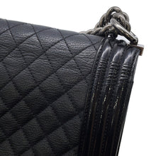 Load image into Gallery viewer, CHANEL Boy Chanel ChainShoulder Bag BlackA92193 Lambskin Patent Leather Size Large

